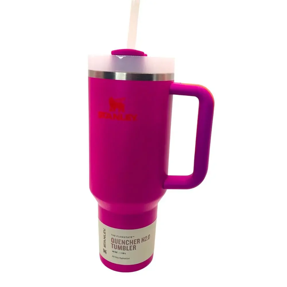 Stanley Quencher H2.0 FlowState 40oz Vivid Violet Heat Wave Tumbler BPA-free NEW